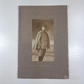 WW1 Foto d'epoca militare uniforme su cartoncino