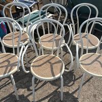 Sedie in metallo bianche n 6