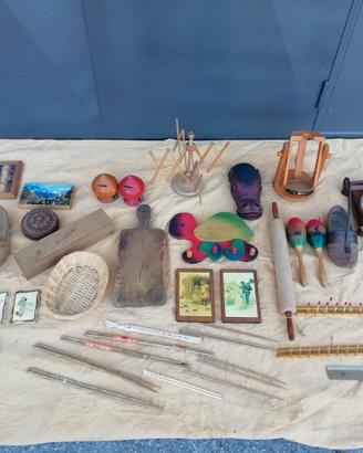 Lotto oggettistica in legno