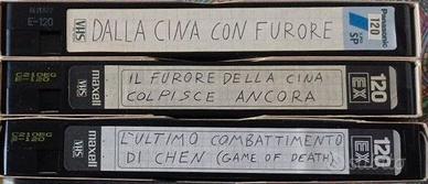 Tre film di Bruce Lee in VHS