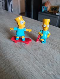 Bart Simpson Skateboard Lotto 2 Figure Vintage