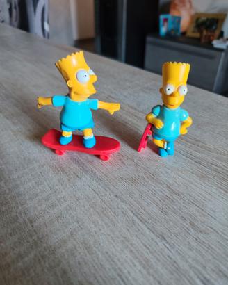 Bart Simpson Skateboard Lotto 2 Figure Vintage