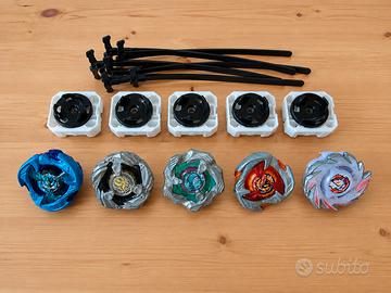 Lotto 5 Beyblade X + 5 Proto Launcher – 10 pezzi