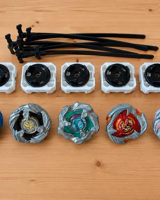 Lotto 5 Beyblade X + 5 Proto Launcher – 10 pezzi