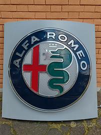 INSEGNA TABELLA ALFA ROMEO CM 102X102 DIAMETRO 84