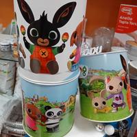 salvadanaio in latta di bing