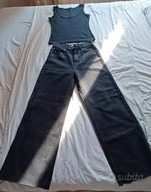 jeans vita alta tg 34 ue  e top