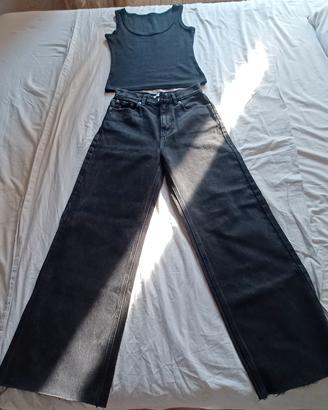 jeans vita alta tg 34 ue  e top