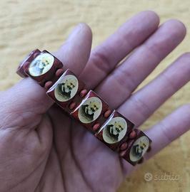 Bracciale devozionale in legno San Padre Pio elast