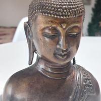 Busto  Buddah vintage in bronzo da Indonesia