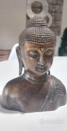 Busto  Buddah vintage in bronzo da Indonesia