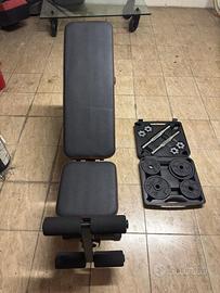 Panca + manubri kit 20kg