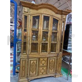 VETRINA DOPPIOCORPO VINTAGE STILE VENEZIANO DIPINT