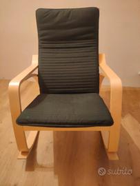 sedia dondolo ikea poang