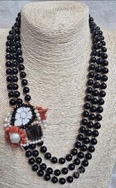 Collana artigianale in pietra naturale