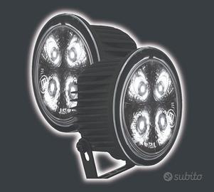 Faretti LED DRL cromati Ø90 omologati