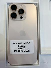 iPhone 16 Pro 256Gb Titanio Naturale