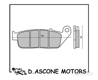 Coppia pastiglie freno anteriori organiche Kymco X