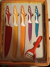 Set 5 coltelli da cucina royalty line colorati 