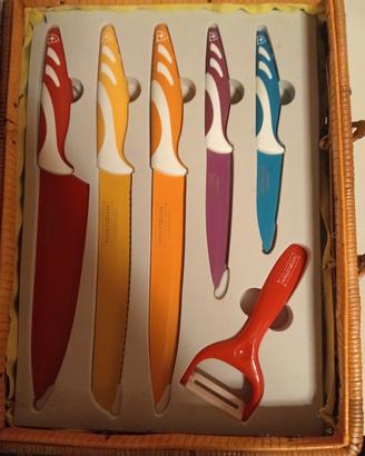 Set 5 coltelli da cucina royalty line colorati 