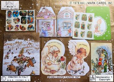 Vintage 80 Biglietti Natale Adesivi Betsey Kartos