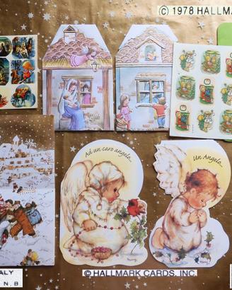 Vintage 80 Biglietti Natale Adesivi Betsey Kartos