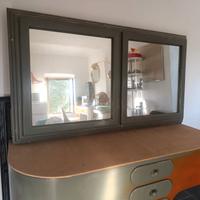 Mobile doppio lavello bagno specchio vintage raro