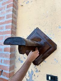 Porta sella in legno da muro