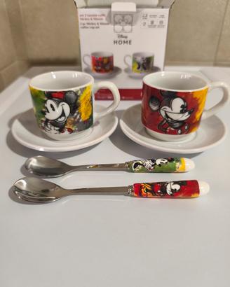 set tazzine da caffè più cucchiaini Disney 