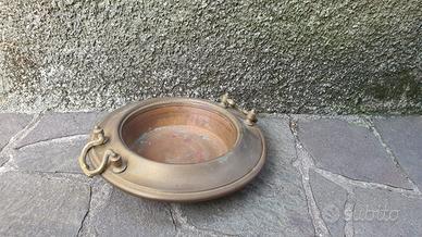Antico braciere in ottone e rame - Fine '800