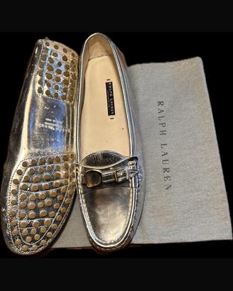 Mocassini argento Ralph Lauren