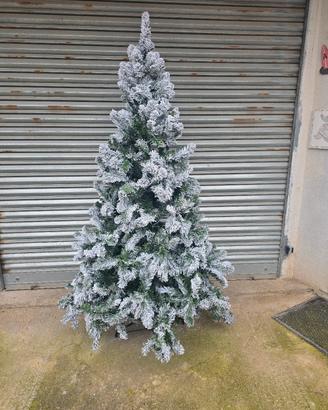 albero di Natale innevato 2,15 mt con luci