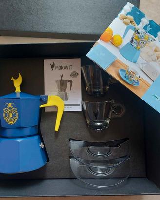 Set moka + 2tazzine MOKAVIT brandizzate MONDIALPOL