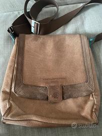 Borsa a tracolla uomo Piquadro pelle marrone