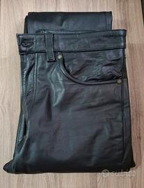 Pantalone in vera pelle uomo