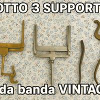 Lotto 3 supporti spartiti vintage per fiati banda