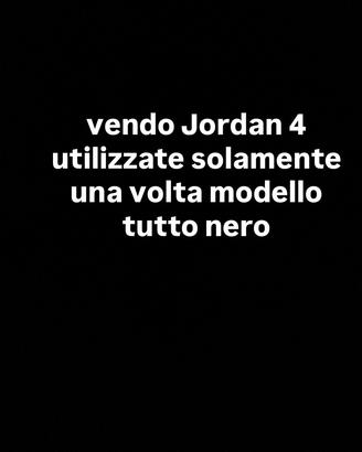 Jordan, quattro tutte nere, taglia 40