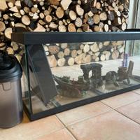 ACQUARIO 120L + FILTROEXTRA + OGGETTI + STRUMENTI