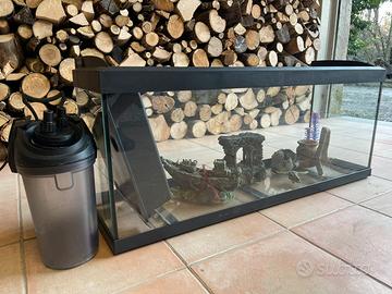 ACQUARIO 120L + FILTROEXTRA + OGGETTI + STRUMENTI