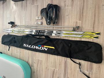 Set completo sci da fondo, bastoni, sacca,scarponi