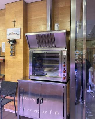 Girarrosto professionale CB con cappa e armadio