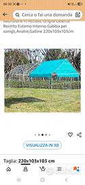 gabbia 220x103x103 in acciaio  montabile 