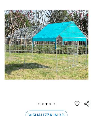 gabbia 220x103x103 in acciaio  montabile 
