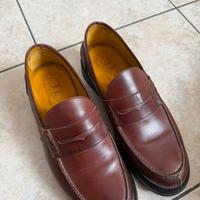 Mocassini J.J. marrone in pelle