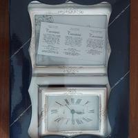 Cornice e orologio Argento laminato