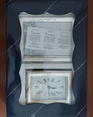 Cornice e orologio Argento laminato
