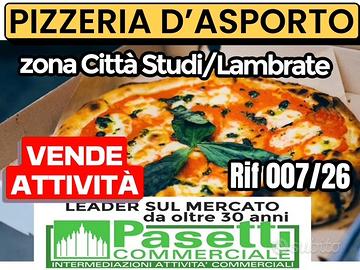 PIZZERIA D'ASPORTO davanti all'uscita della M2