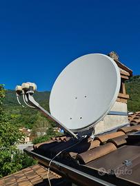 Parabola Satellitare con doppio occhio e supporto