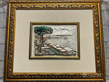 Quadro tridimensionale in lamina d’argento