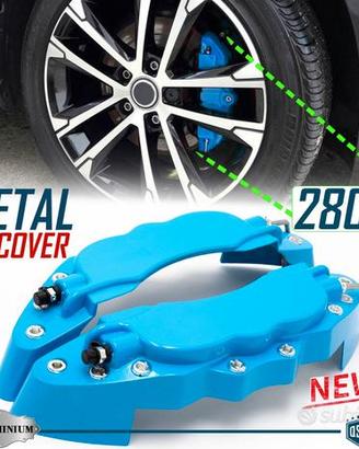 2 COPRI PINZE Freni Blu per Auto 28CM in ALLUMINIO